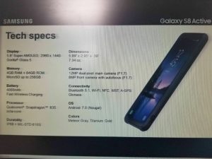 gsmarena 003 جزئیات مشخصات Galaxy S8 Active لو رفت!