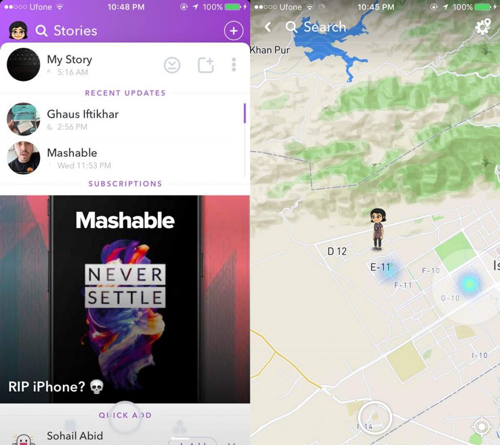 snapchat map آموزش فعال سازی حالت روح (Ghost Mode) در اسنپ چت