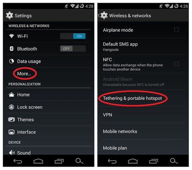 AndroidPIT WiFi HotSpot Edit w628 چگونه گوشی خود را به وای فای قابل حمل تبدیل کنیم؟ (Wi-Fi Hotspot)
