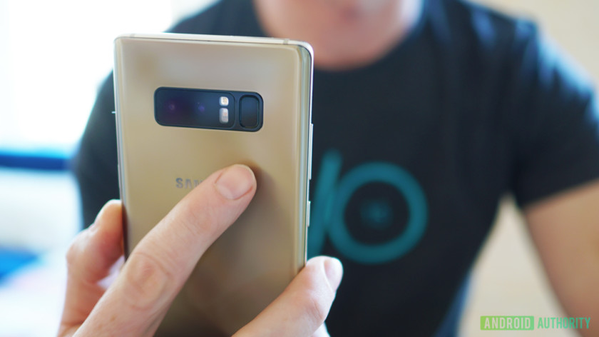 Samsung Galaxy Note 8 camera fingerprint scanner چگونگی تغییر دادن روش بازگشایی قفل صفحه در گوشی گلکسی نوت 8
