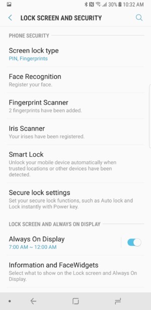 Screenshot 20171012 103243 چگونگی تغییر دادن روش بازگشایی قفل صفحه در گوشی گلکسی نوت 8