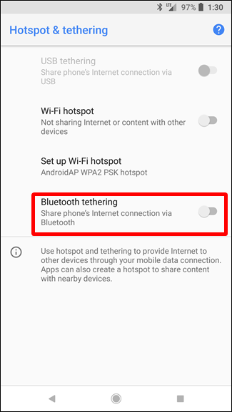 1 3 نحوه ی تترینگ کردن گوشی اندروید و اشتراک اتصال اینترنتی آن با سایر دستگاه ها