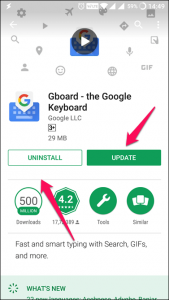 Gboard app uninstall option 4d470f76dc99e18ad75087b1b8410ea9 راهنمای حل مشکلات کیبورد گوگل در اندروید