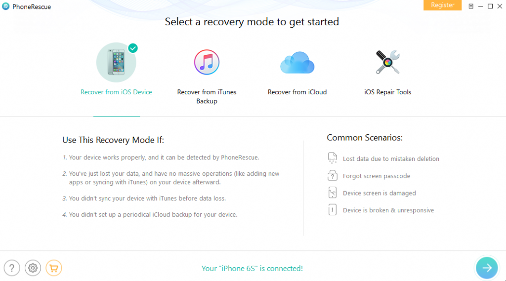 PhoneRescue recovery from iOS device 7 روش برای بازگردانی عکس های پاک شده در گوشی های آیفون