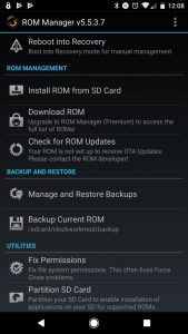 ROM Manager1 پشتیبان گیری از گوشی اندروید بر روی کامپیوتر