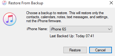 Restore back up iTunes 7 روش برای بازگردانی عکس های پاک شده در گوشی های آیفون