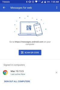 messages web 3 ارسال پیام از کامپیوتر با Android Messages